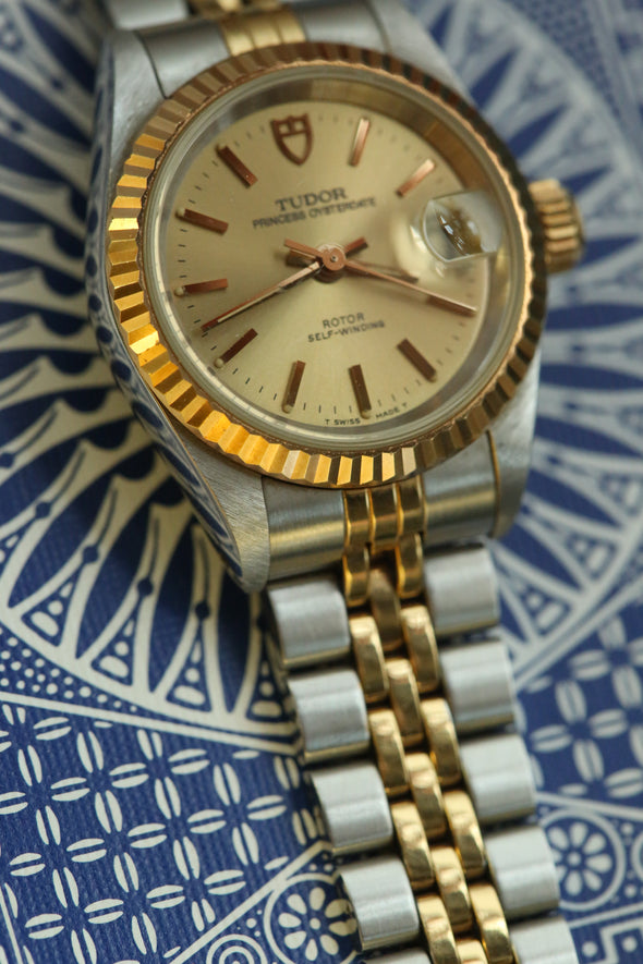 Tudor Princess Champagne Dial Watch Full-Set NOS