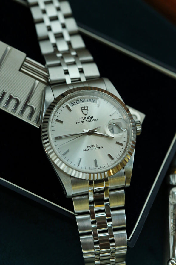Tudor Prince Date-Day 76214 sunburst dial watch