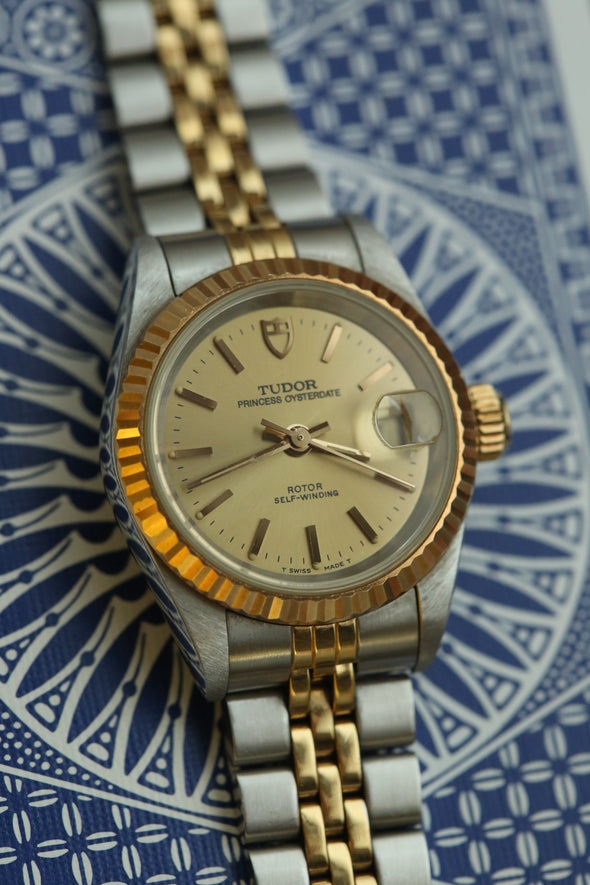 Tudor Princess Champagne Dial Watch Full-Set NOS