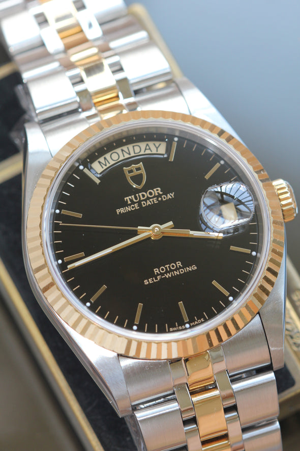 Tudor Prince Date-Day 76213 Automatic Black Dial Watch