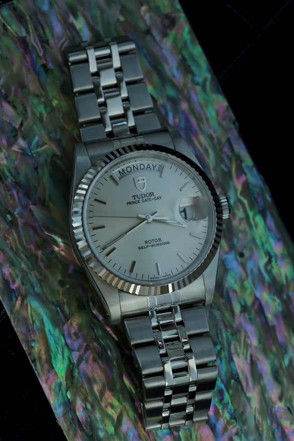 Tudor Prince Date-Day 76214 sunburst dial watch