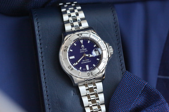 Tudor Hydronaut 89190P blue dial watch