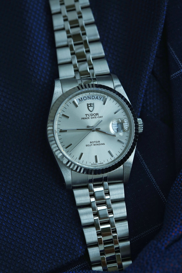 Tudor Prince Date-Day 76214 sunburst dial watch