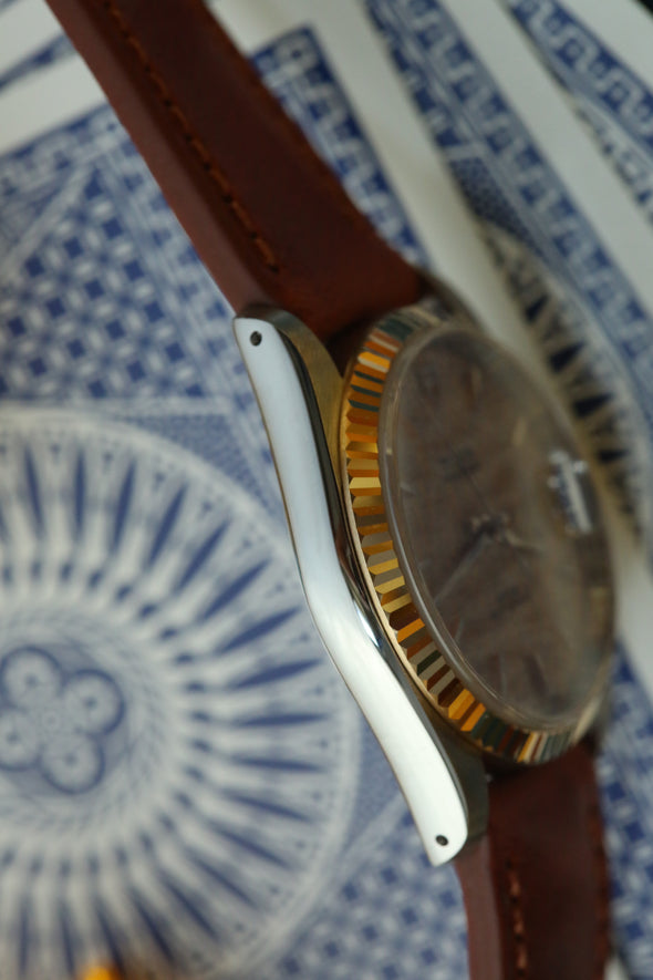 Tudor Prince Date 74033 Gold Linen Dial Watch Full-Set