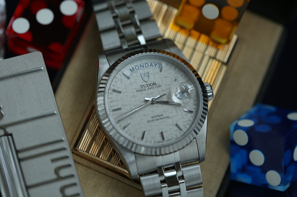Tudor Prince Date-Day 76214 Linen dial watch