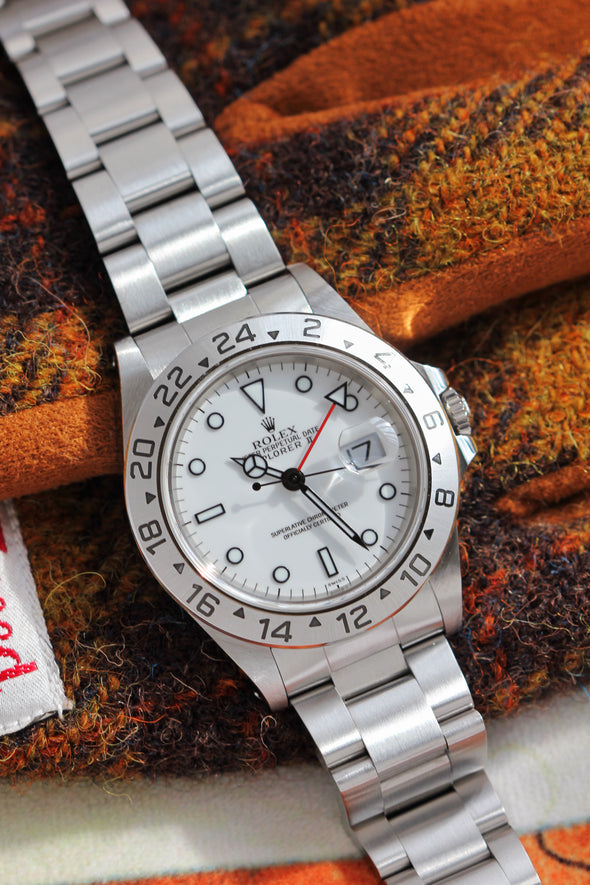 Rolex Explorer II 16570 White (Swiss) Dial Watch