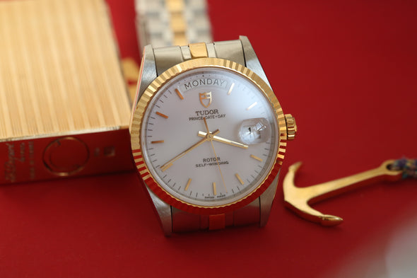 Tudor Prince Date-Day 76213 White Dial NOS