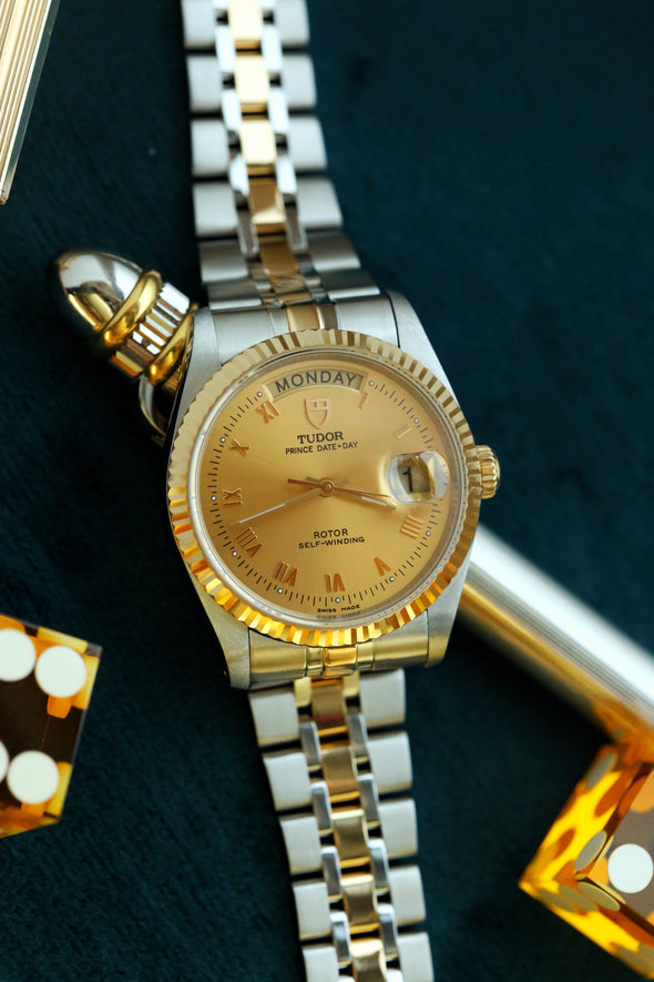 Tudor Prince Date-Day Champagne Roman Numeral Watch