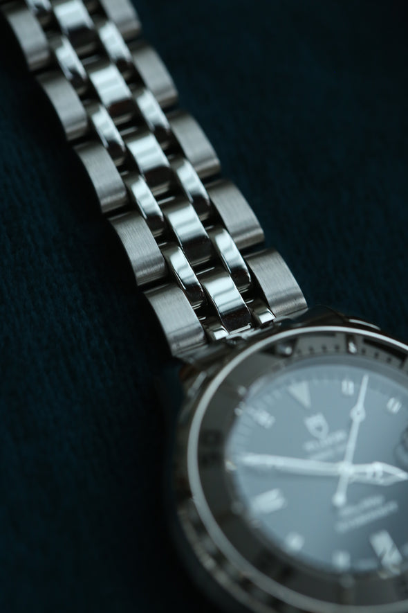 Tudor Prince Date Hydronaut 36mm rare black dial watch