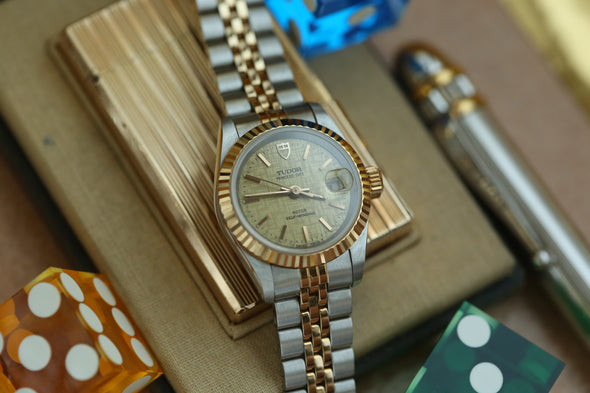 Tudor Princess Champagne Linen Dial Watch Full-Set NOS