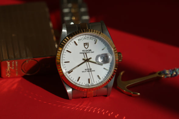 Tudor Prince Date-Day 76213 White Dial NOS