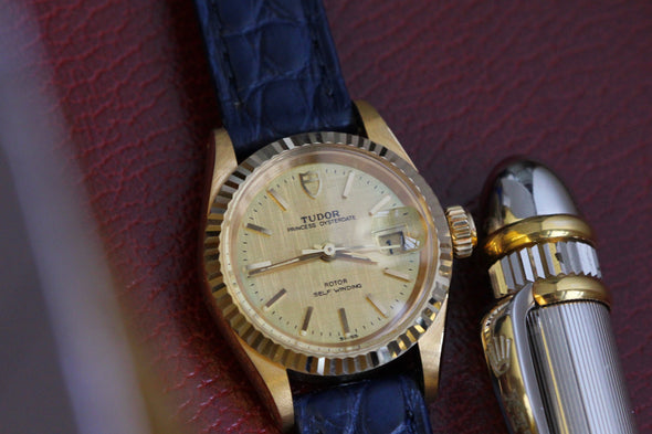 Tudor Princess  OysterDate Gold Linen Dial Full-Set