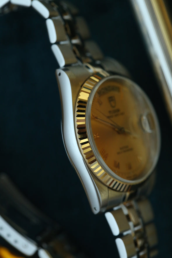Tudor Prince Date-Day Champagne Roman Numeral Watch
