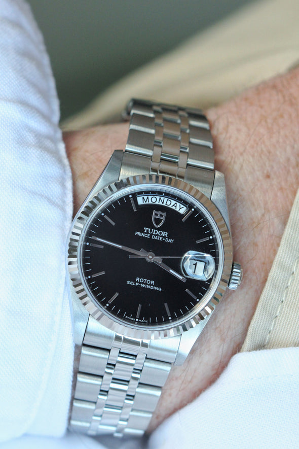 Tudor Prince Day-Date 76214 Black Dial Watch