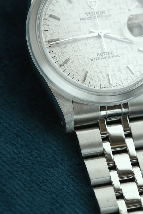 Tudor Prince Date-Day 76200 Silver Linen Dial New Old Stock