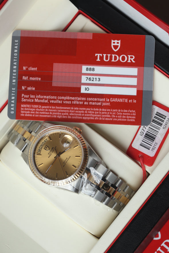 Tudor Prince Date-Day 76213 champagne Dial NOS