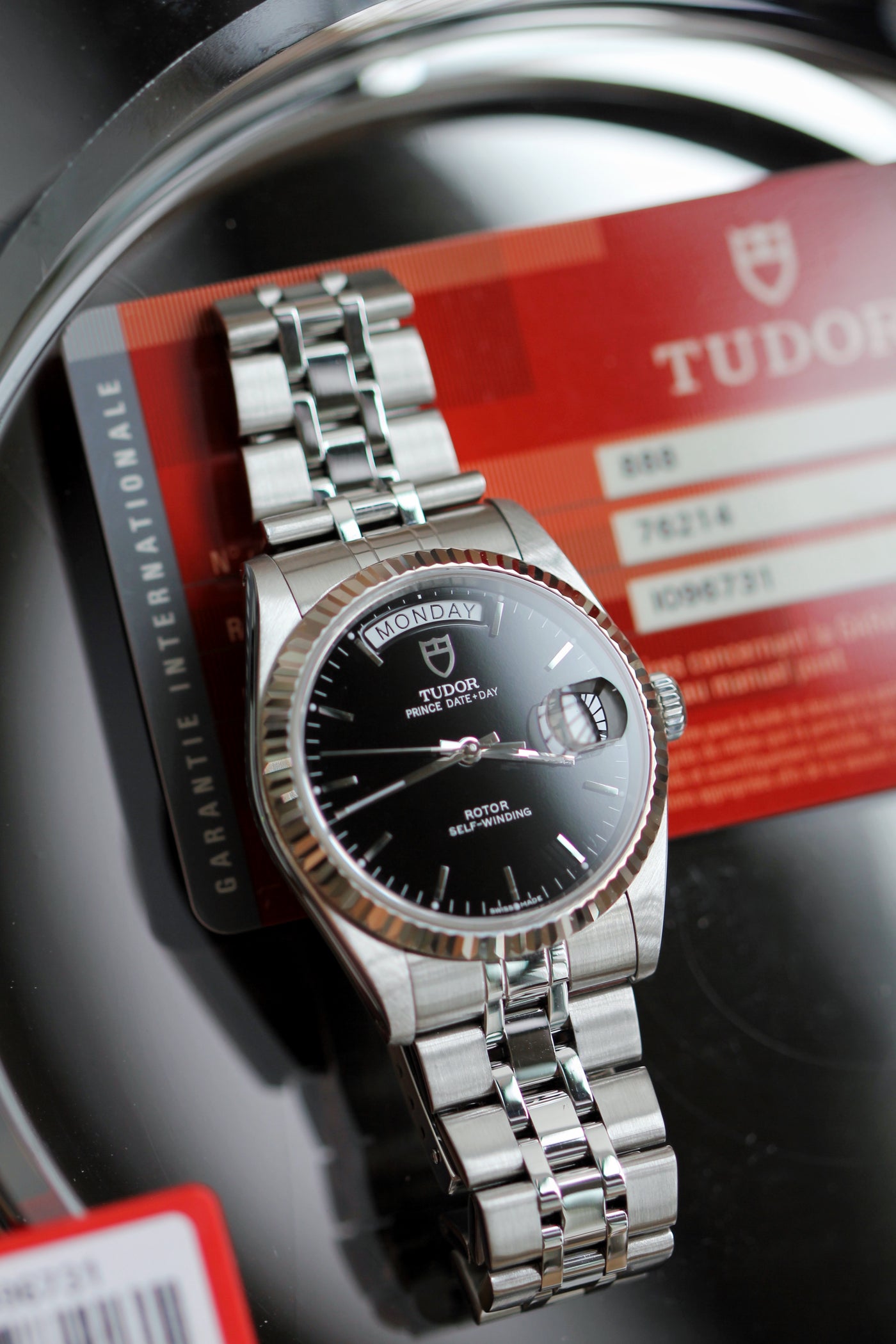 Tudor Prince Day Date 76214 Black Dial Watch 2014 Full Set Mayfair Watch