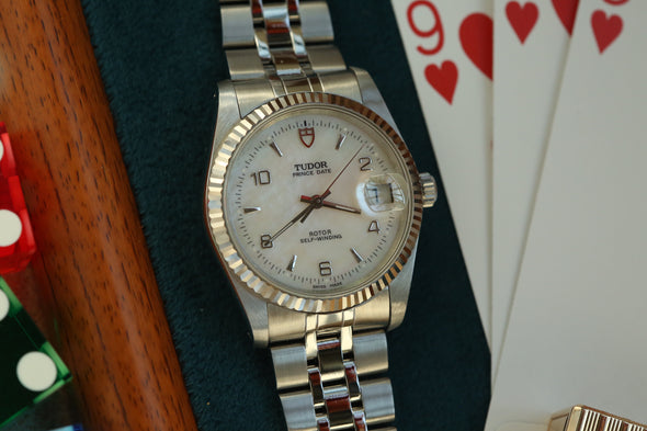 Tudor Prince Date 74034 Rare Mop dial Watch