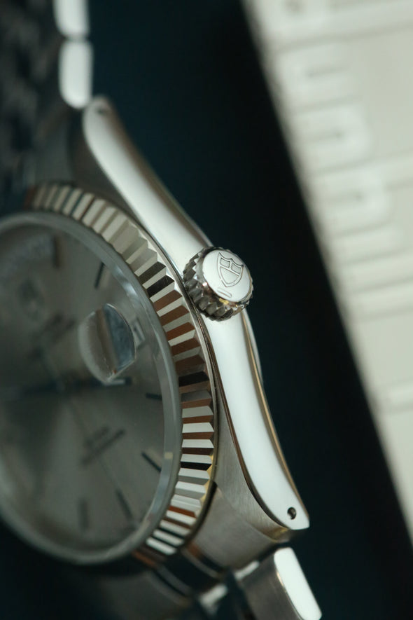 Tudor Prince Date-Day 76214 sunburst dial watch
