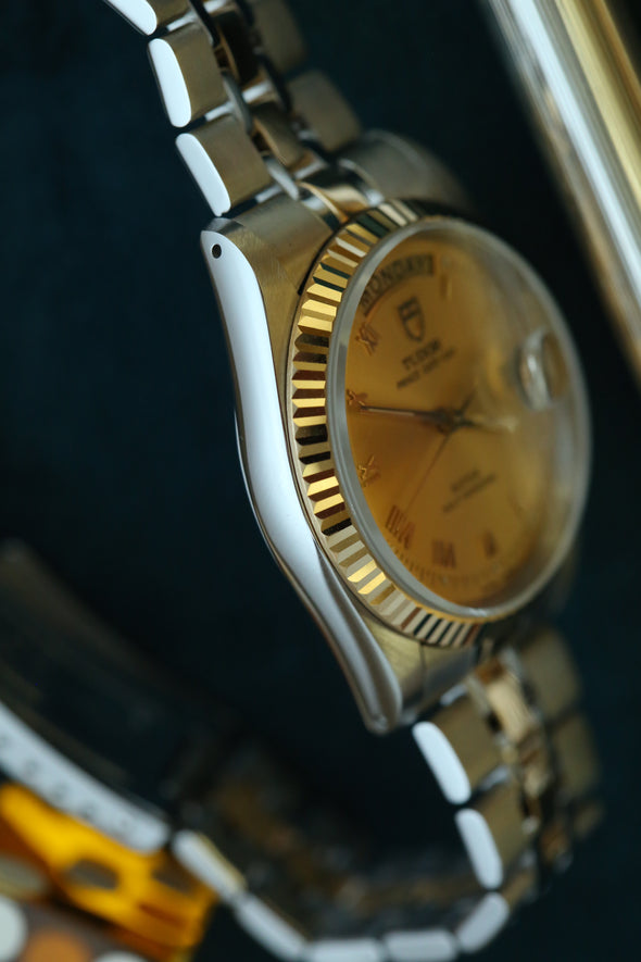 Tudor Prince Date-Day Champagne Roman Numeral Watch
