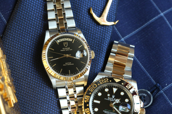 Tudor Prince Date-Day Black Dial Watch Full-Set