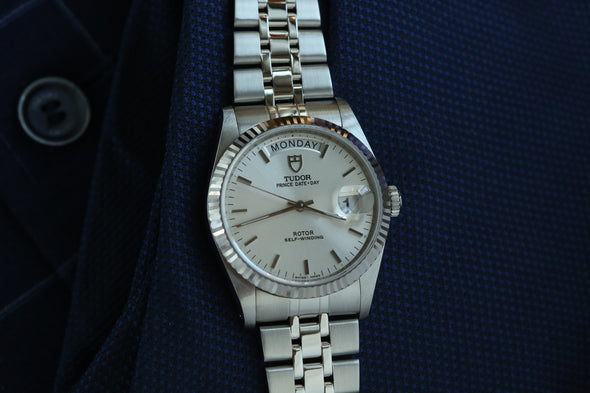 Tudor Prince Date-Day 76214 sunburst dial watch