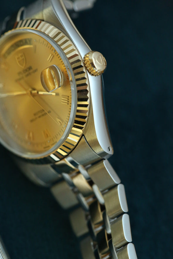 Tudor Prince Date-Day Champagne Roman Numeral Watch