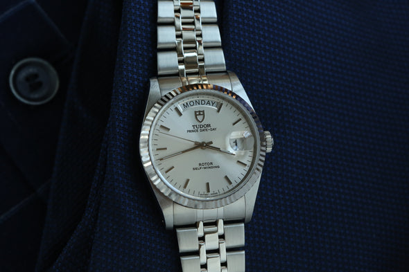 Tudor Prince Date-Day 76214 sunburst dial watch