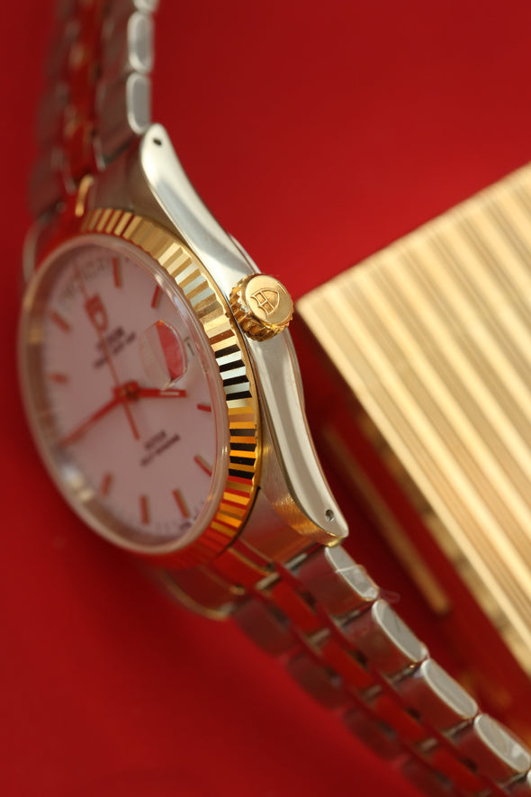 Tudor Prince Date-Day 76213 White Dial NOS