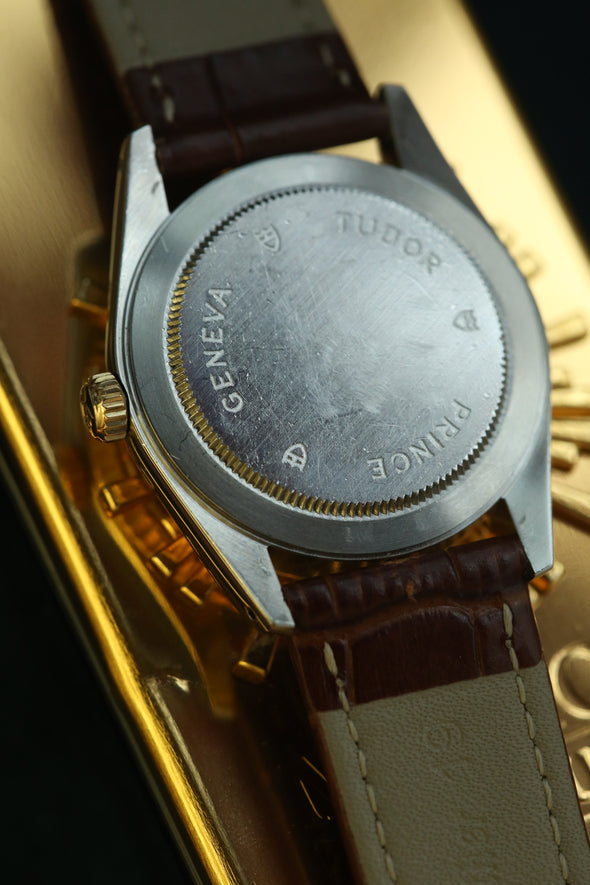 Tudor Prince Date 74033 Gold Linen Dial Watch