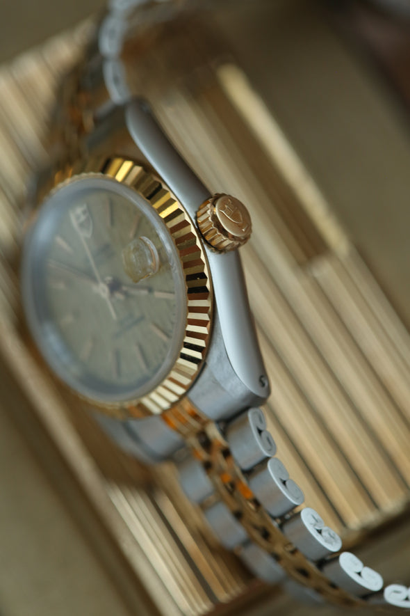 Tudor Princess Champagne Linen Dial Watch Full-Set NOS