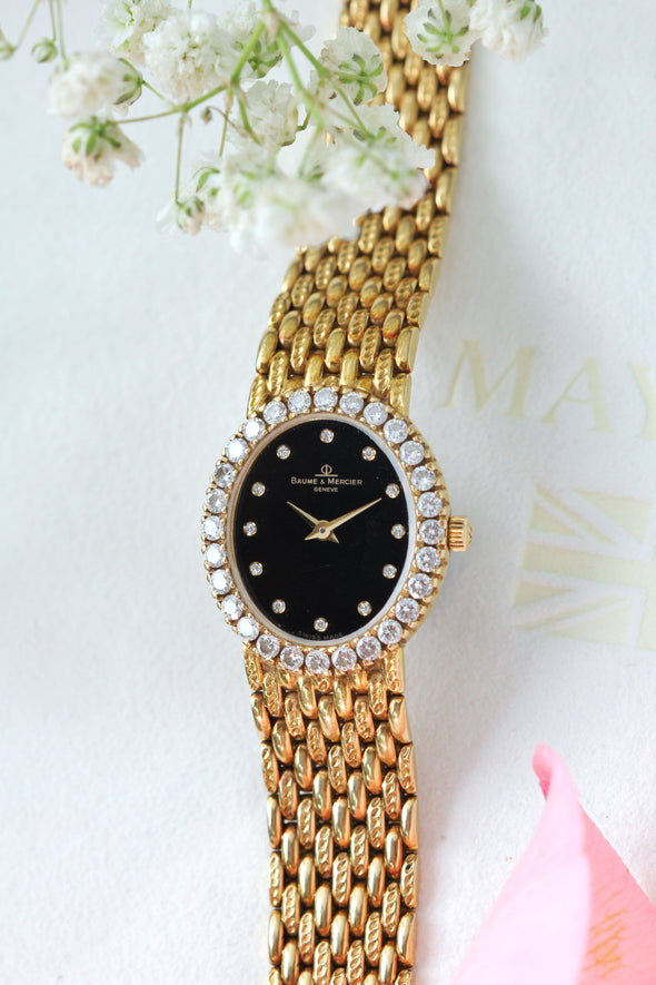 Baume & Mercier 18 Karat Gold Diamond classic Ladies Watch