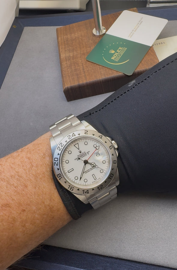 Rolex Explorer II 16570 White (T25) Dial Watch Full set and RSC warranty