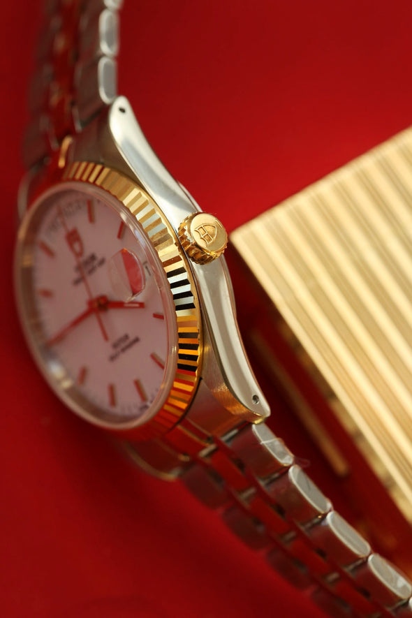 Tudor Prince Date-Day 76213 White Dial NOS