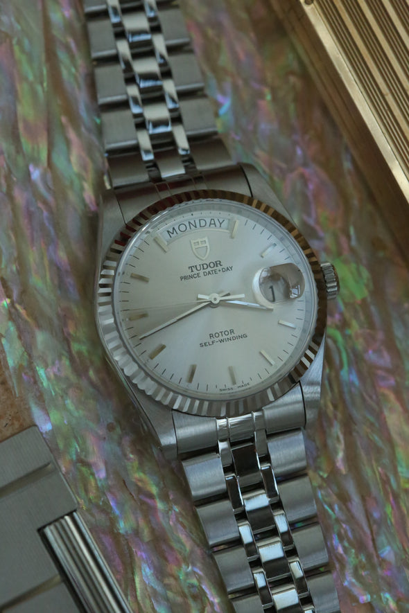 Tudor Prince Date-Day 76214 sunburst dial watch