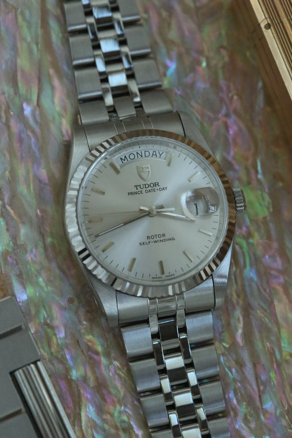 Tudor Prince Date-Day 76214 sunburst dial watch