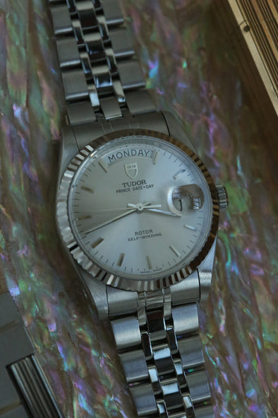 Tudor Prince Date-Day 76214 sunburst dial watch