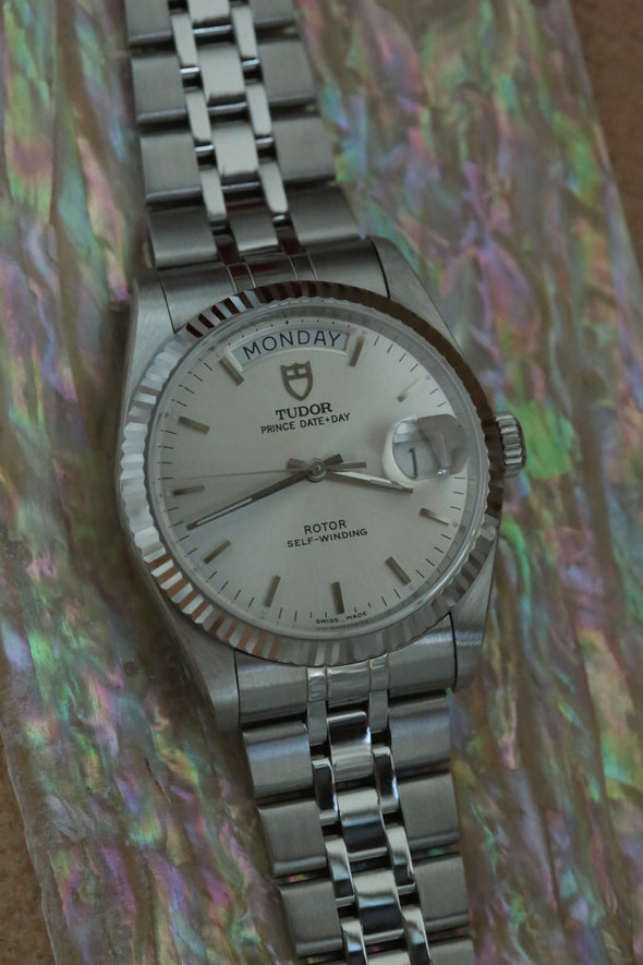 Tudor Prince Date-Day 76214 sunburst dial watch