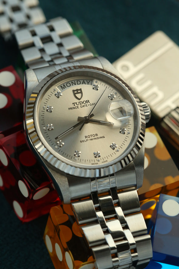 Tudor Prince Date-Day Diamonds Dial Watch Full-Set