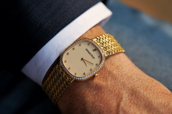 Audemars Piguet Vintage 18K YG White Diamonds Dial Watch