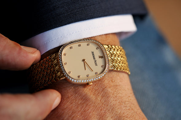 Audemars Piguet Vintage 18K YG White Diamonds Dial Watch