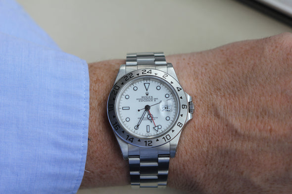 Rolex Explorer II 16570 White (Swiss) Dial Watch