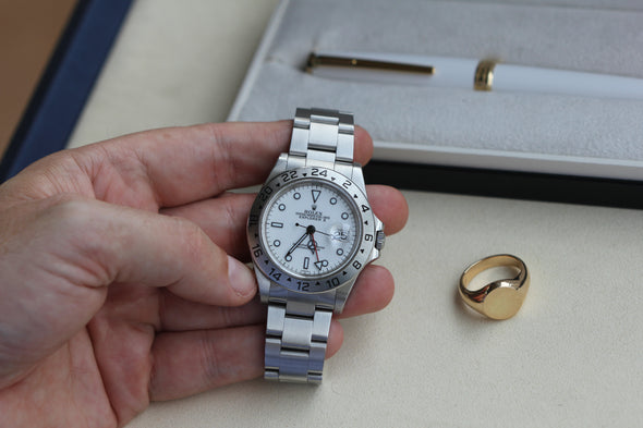 Rolex Explorer II 16570 White (Swiss) Dial Watch