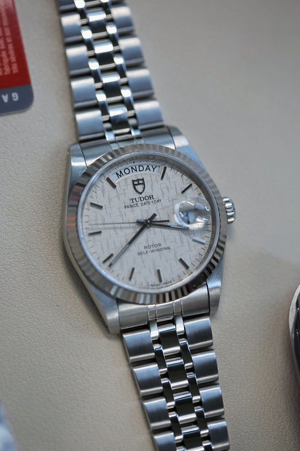 Tudor Prince Date-Day 76214 Linen dial watch Full-Set
