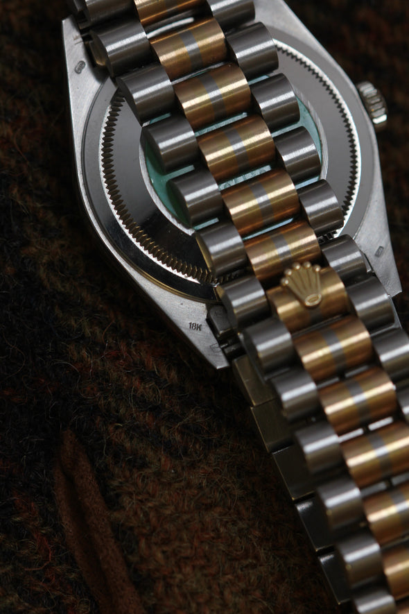 Rolex Oyster Perpetual Day-Date Champagne Diamonds Dial Watch