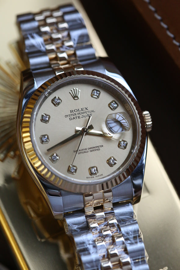 Rolex Datejust 36 Champagne and Diamond dial Ref: 116233