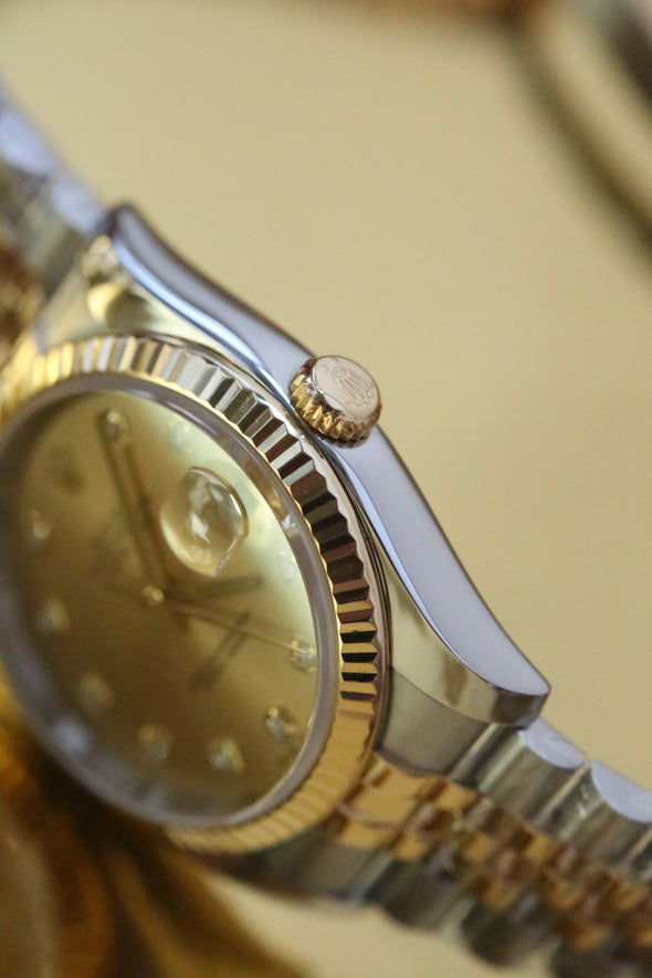 Rolex Datejust 36 Champagne and Diamond dial Ref: 116233