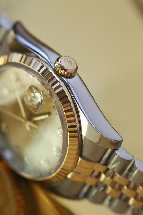 Rolex Datejust 36 Champagne and Diamond dial Ref: 116233