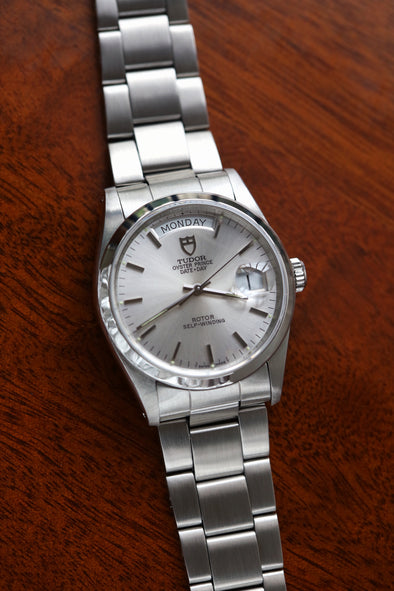 Tudor Oyster Prince Date-Day Silver Dial Watch
