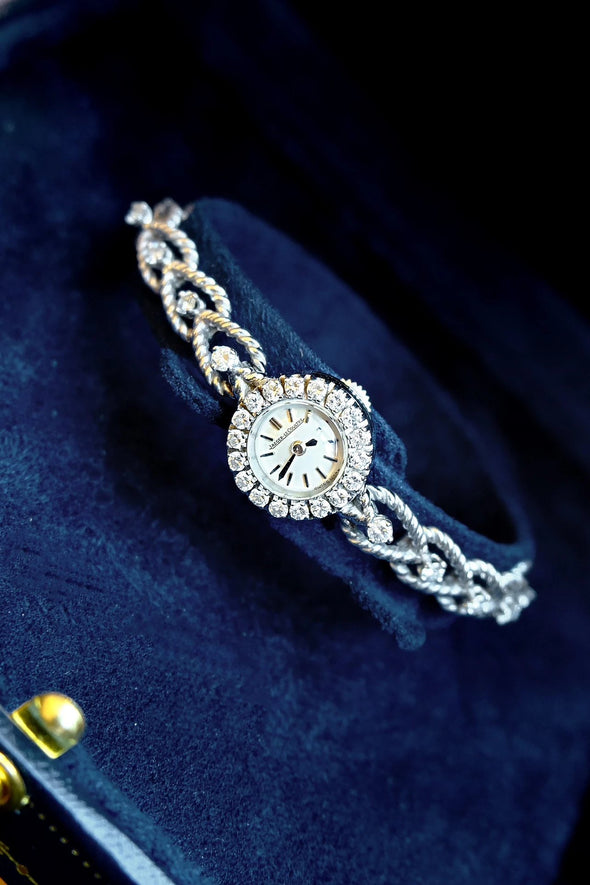 Jaeger Le Coultre | Lady's gold and diamond bracelet watch